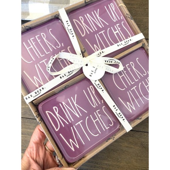 Rae Dunn Ceramic Halloween Drink Up Witches Cheers - Picture 2 of 4